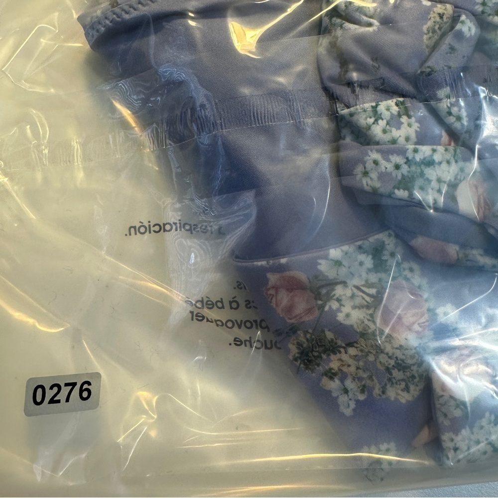 We Wore What Brooklyn One Piece Swimsuit Bow Halter Neck XS lavender Floral - Picture 12 of 12